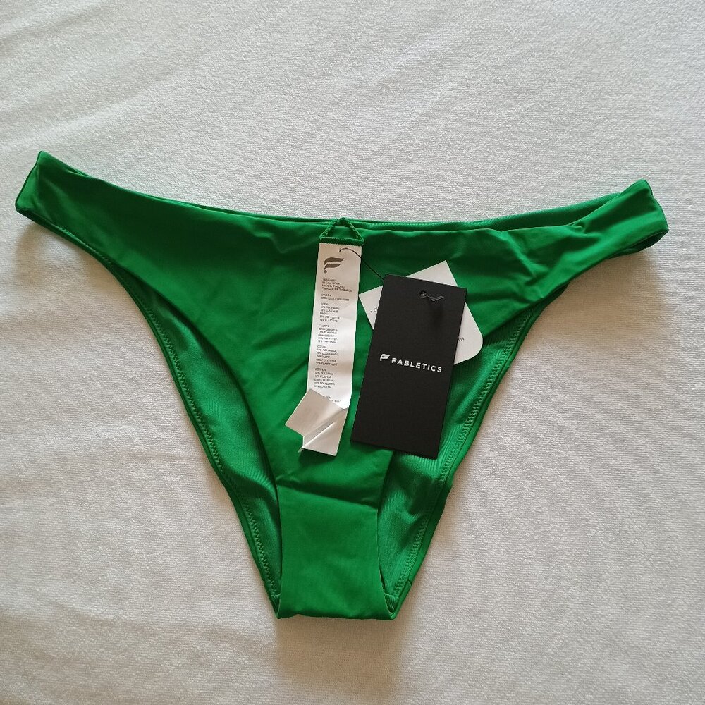 NWT Fabletics Swimwear Bikini Bottom Verde Size Med - Picture 1 of 5